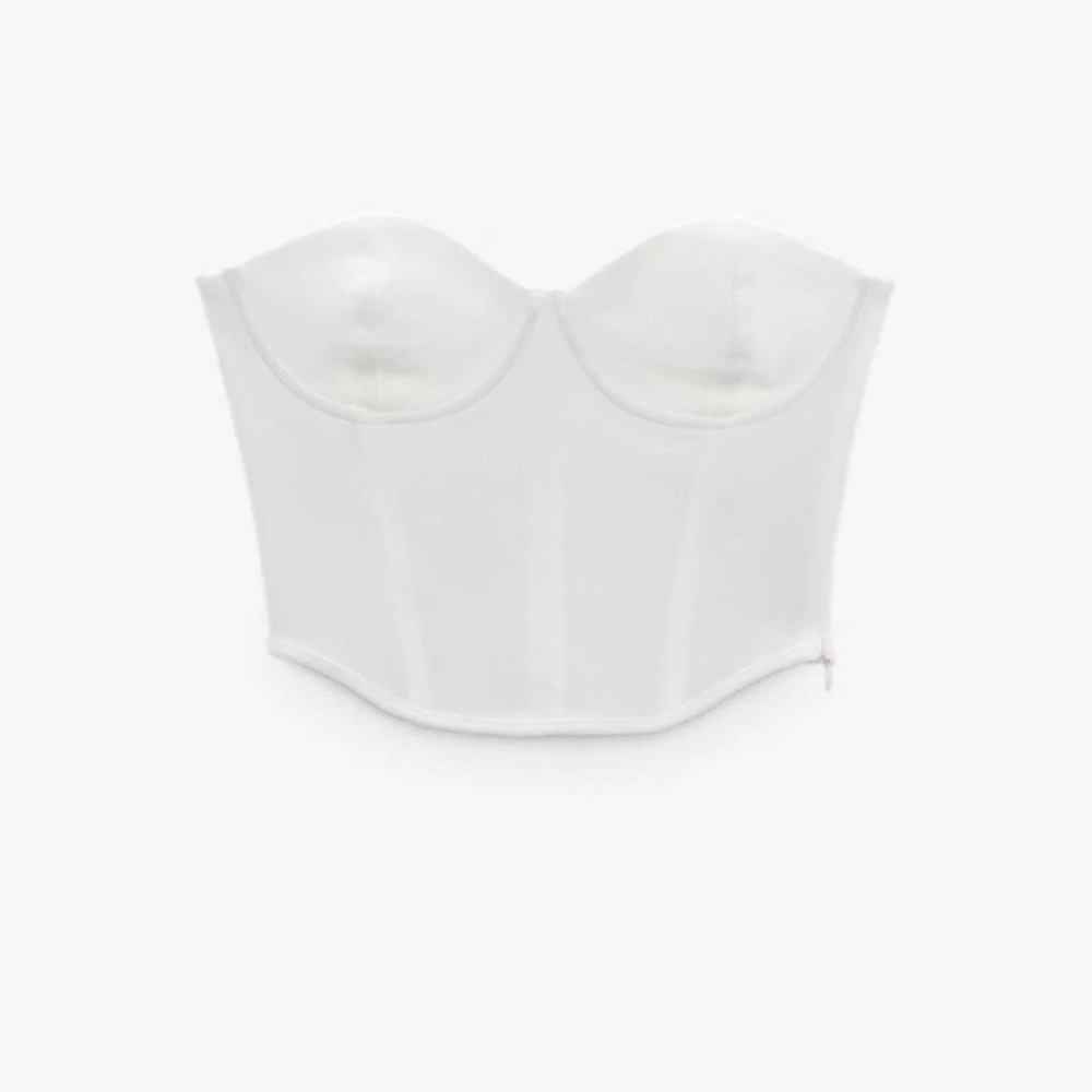 Zara White Corset Top